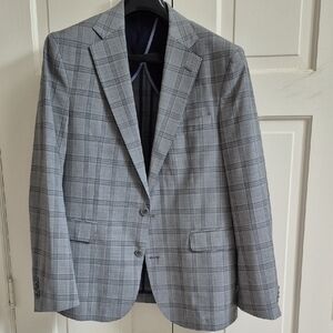 Gray Plaid Men's Cole Haan Suit